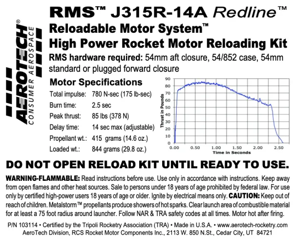 Aerotech J315R-14A (P2)